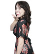 Woman Blowing a Kiss