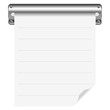 Vector: Receipt paper with curled corner over white Receipt paper with curled corner over white