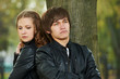 young couple in stress relationship