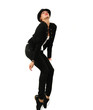Female dancer posing isolated