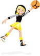 Girl Shooting A Basket Ball