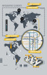 Infographic Elements with world map and a map of the subway