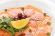 Fish Carpaccio with salad