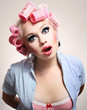 Surprised housewife