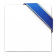 Illustration: Blue corner ribbon with golden edges Blue corner ribbon with golden edges