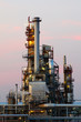Petrochemical plant in night