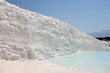 White rocks and travertines of Pamukkale Turkey
