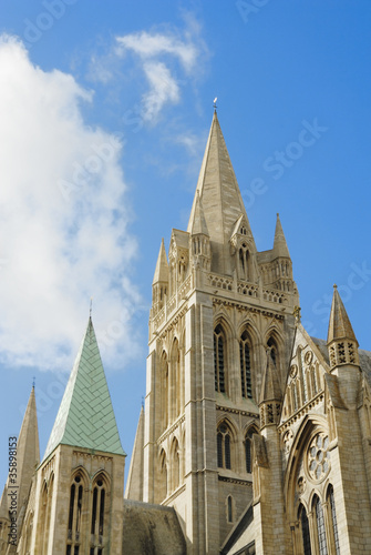 Photo: Truro Cathedral set agains a sunny blue sky. Truro Cathedral set agains a sunny blue sky.