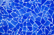 blue trencadis broken tiles mosaic