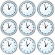 Uhr Uhren Zeit Termin Zeiger Zeitplan Set 2 blau