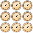 Uhr Uhren Zeit Termin Zeiger Zeitplan Set 2 orange