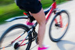 Active woman on a bike. Healthy lifestyle Active woman on a bike. Healthy lifestyle