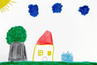 Foto: Kinderzeichnung "Haus im Grünen" Kinderzeichnung "Haus im Grünen"