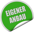 Sticker grün rund curl unten EIGENER ANBAU