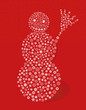 Schneemann auf rot Schneemann auf rot