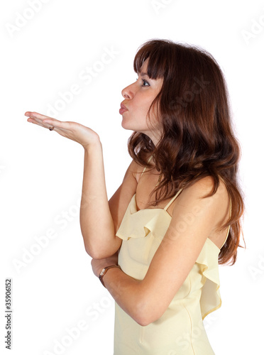 Photo: Air-kissing girl Air-kissing girl