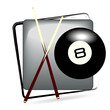 Vector: icône bille billard icône bille billard