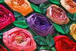 Patchwork quilt with flowers