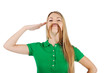 Woman with mustache