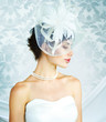 Bride portrait. Wedding dress
