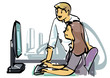 Two people to see a PC
