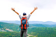 happy man on the mountain
