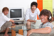 Housemates relaxing together in their sitting room