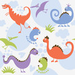 seamless pattern with cute dinosaurs seamless pattern with cute dinosaurs