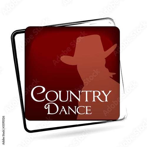Vecteur : icône danse country icône danse country