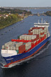 beladenes Containerschiff