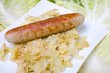 Rostbratwurst mit Wirsing