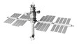Space satellite , isolated on white