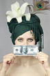 girl with money near the person