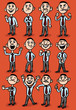 Cartoon man figures Cartoon man figures