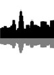 Abstract  night  Chicago skyline