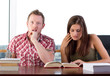 Students studying