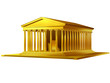 griechischer Tempel in Gold