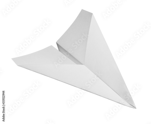 Photo: white paper plane white paper plane