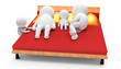 familie im schlafzimmer