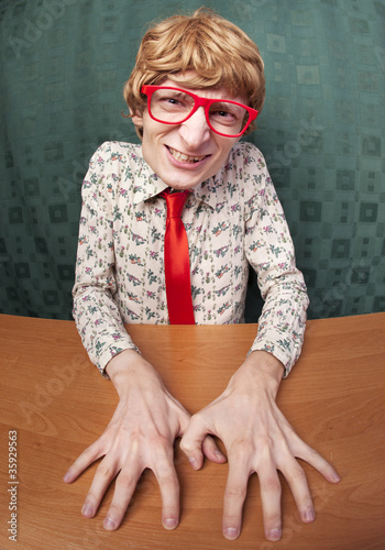 Foto: Funny nerdy guy Funny nerdy guy