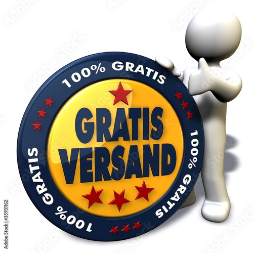 Illustration: Gratis Versand 100% Gratis Versand 100%