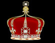 Illustration: royal gold corona on black background royal gold corona on black background