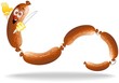 Salsicce Fumetto Cartoon-Sausages Salami Comics-Wurst-Vector