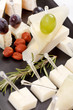 plate with different types cheese