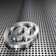 3D Metallic At Symbol