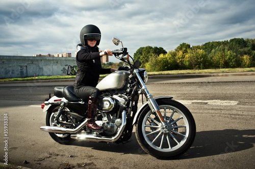 Photo: Biker girl Biker girl