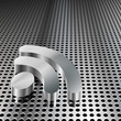 Metalic RSS Symbol on Chrome Grid