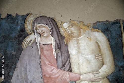Photo: fresco in from San Minitao Church Florence Italy fresco in from San Minitao Church Florence Italy