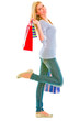 Photo: Happy teen girl with shopping bags Happy teen girl with shopping bags