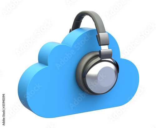 Illustration: Cloud music concept Cloud music concept